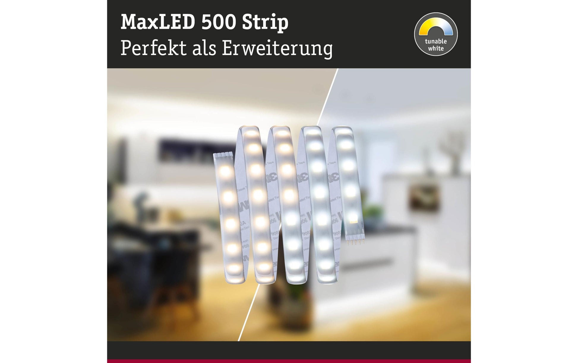 Paulmann LED-Strip 1 m – CCT 3000–6500 K, 580 lm, 7 W, dimmbar – 1 Stk.