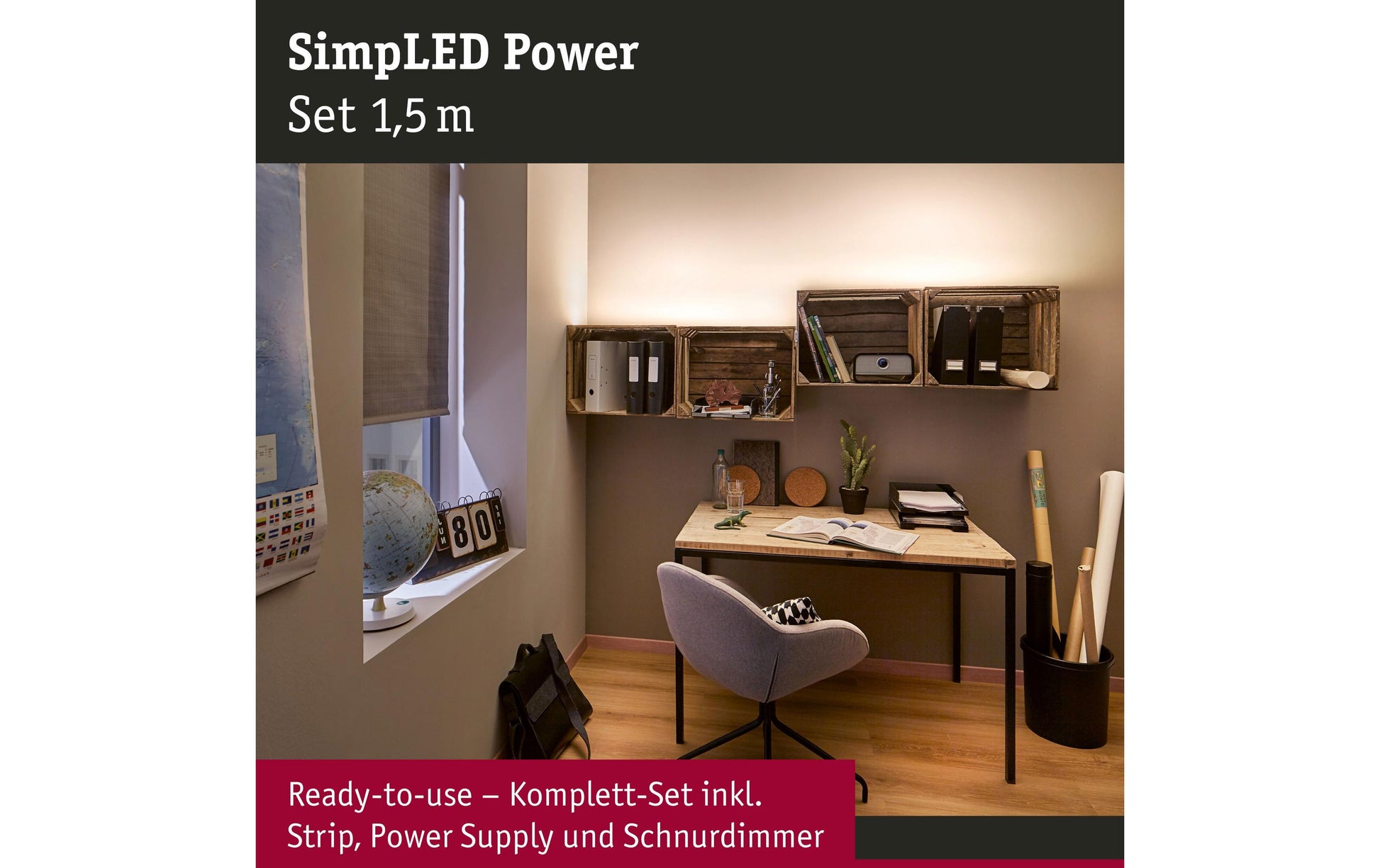 Paulmann LED-Strip – 1,5 m, 1650 lm, 17 W, 4000 K, dimmbar, weiss