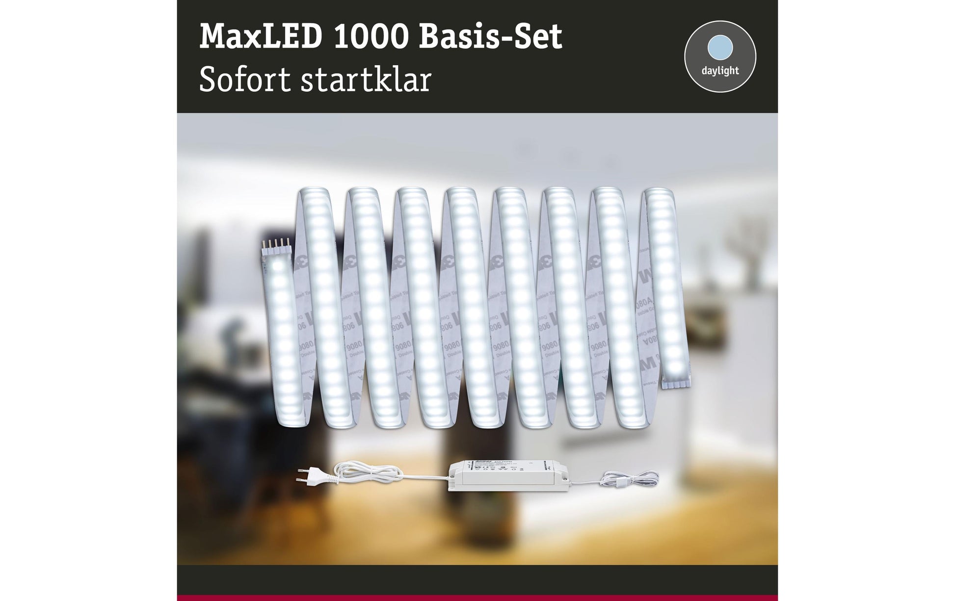 Paulmann LED-Strip – 3 m, 3300 lm, 34 W, 6500 K, dimmbar, weiss