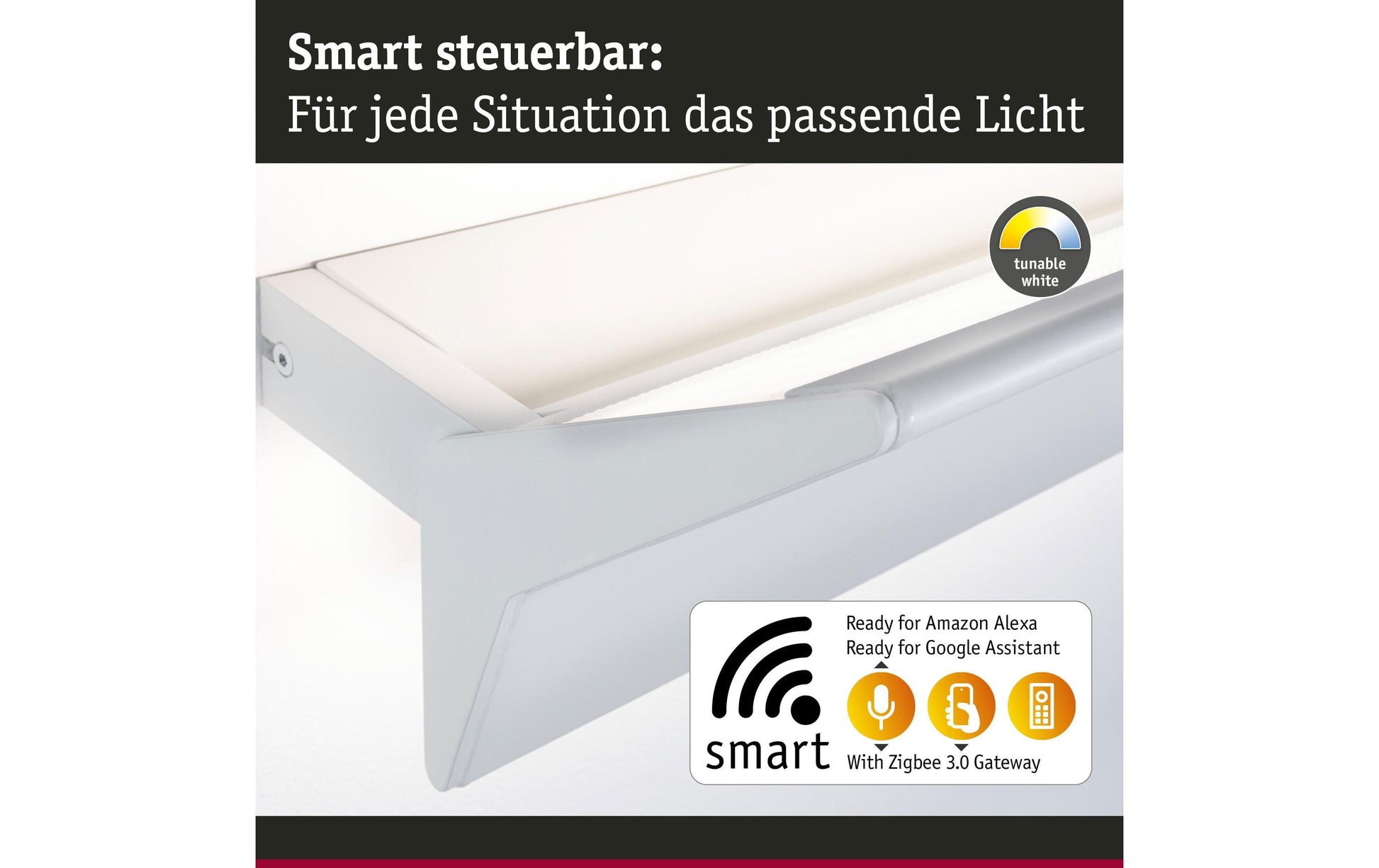 Paulmann Wandleuchte Stine WL – 970 lm, 2700–6500 K, ZigBee, weiss