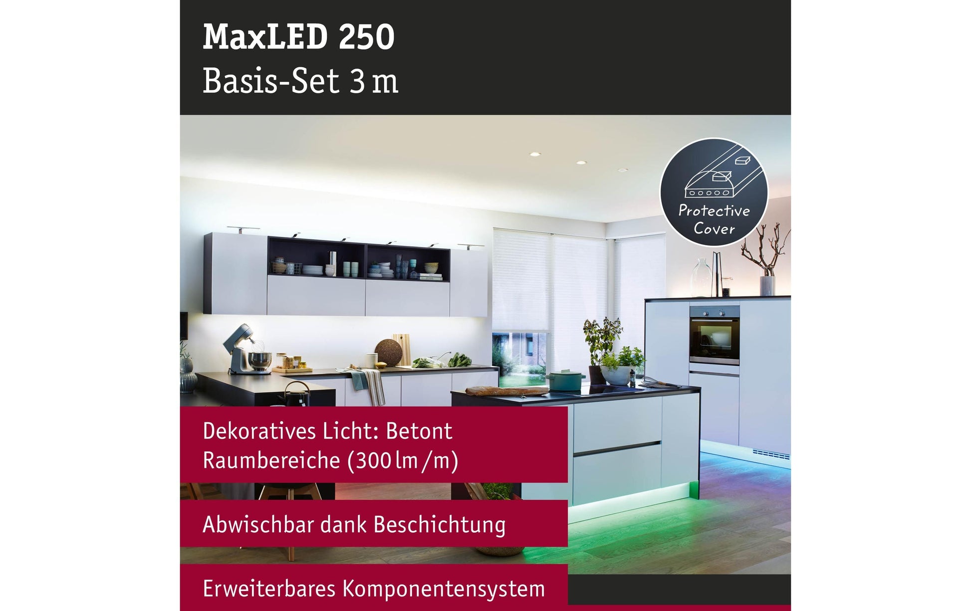Paulmann LED-Streifen Aussen – Netzbetrieb – Zigbee, Alexa, Google – inkl. Netzteil – Silber – Kunststoff
