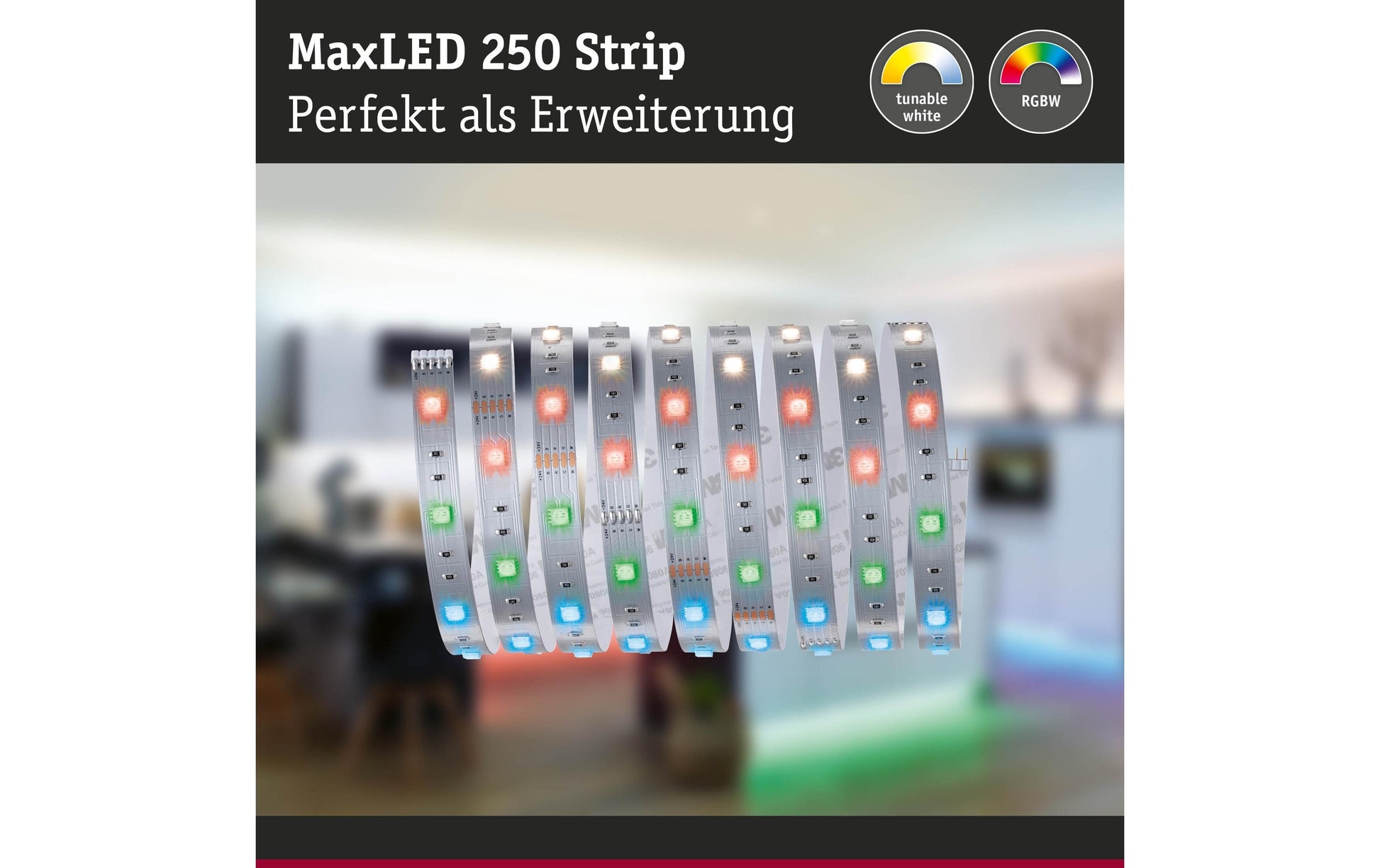 Paulmann LED-Strip 2,5 m – RGBW, 3000 K, 675 lm, 16 W – IP20 – 1 Stk.