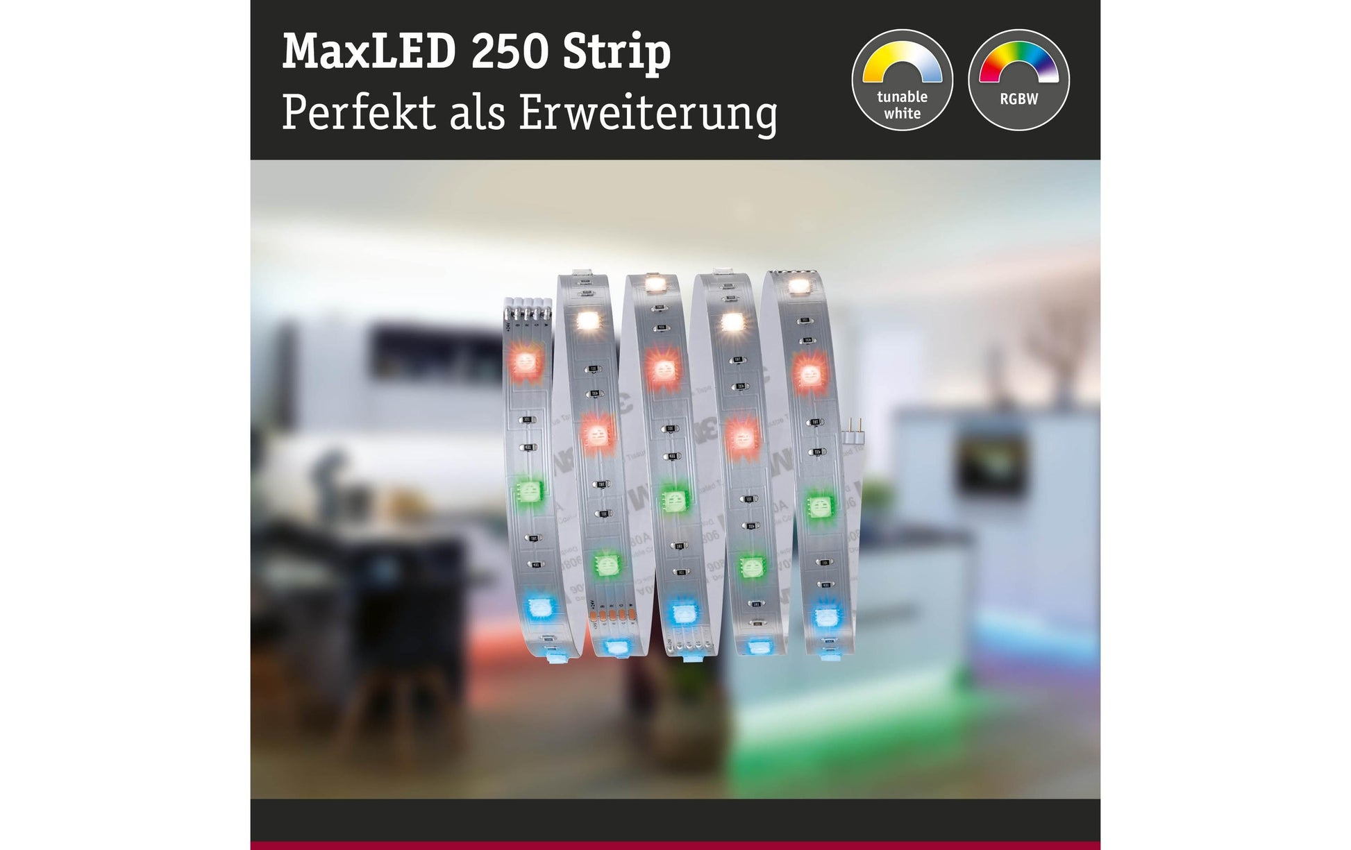 Paulmann LED-Strip 1 m – RGB, 270 lm, 6,5 W – IP20 – MaxLED 250 – 1 Stk.