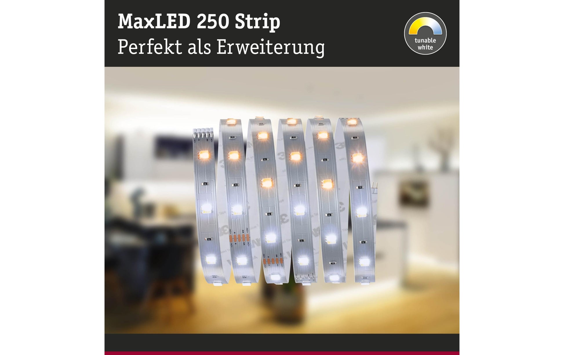 Paulmann LED-Strip 1 m – 2700–6500 K, 270 lm, 3,5 W – IP20 – 1 Stk. – Weiss, Kunststoff