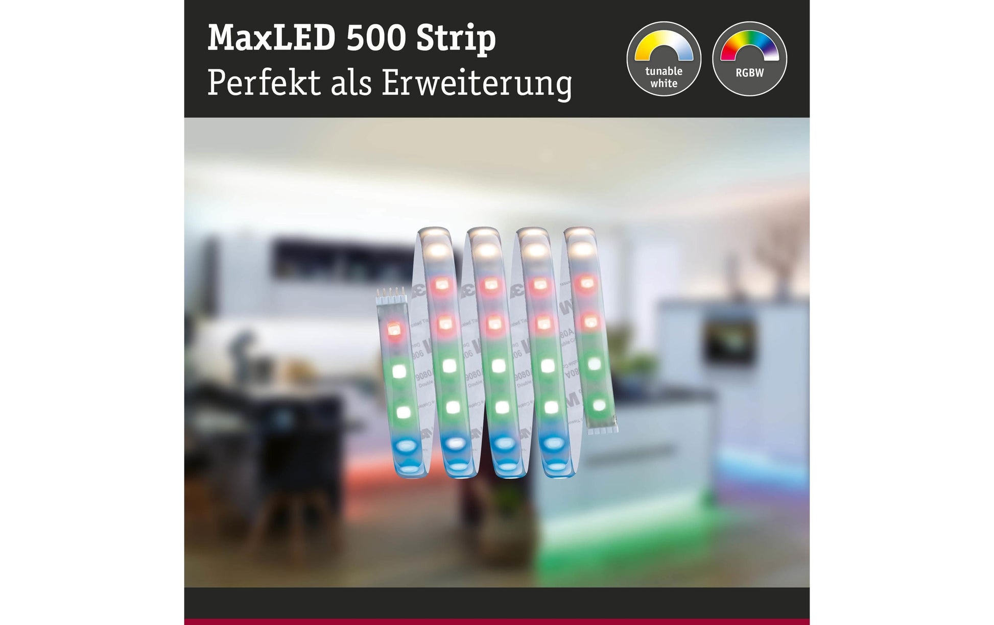 Paulmann LED-Strip/Leuchtstreifen 1 m – RGBW, 2700 K, 430 lm, 12 W – 1 Stk.