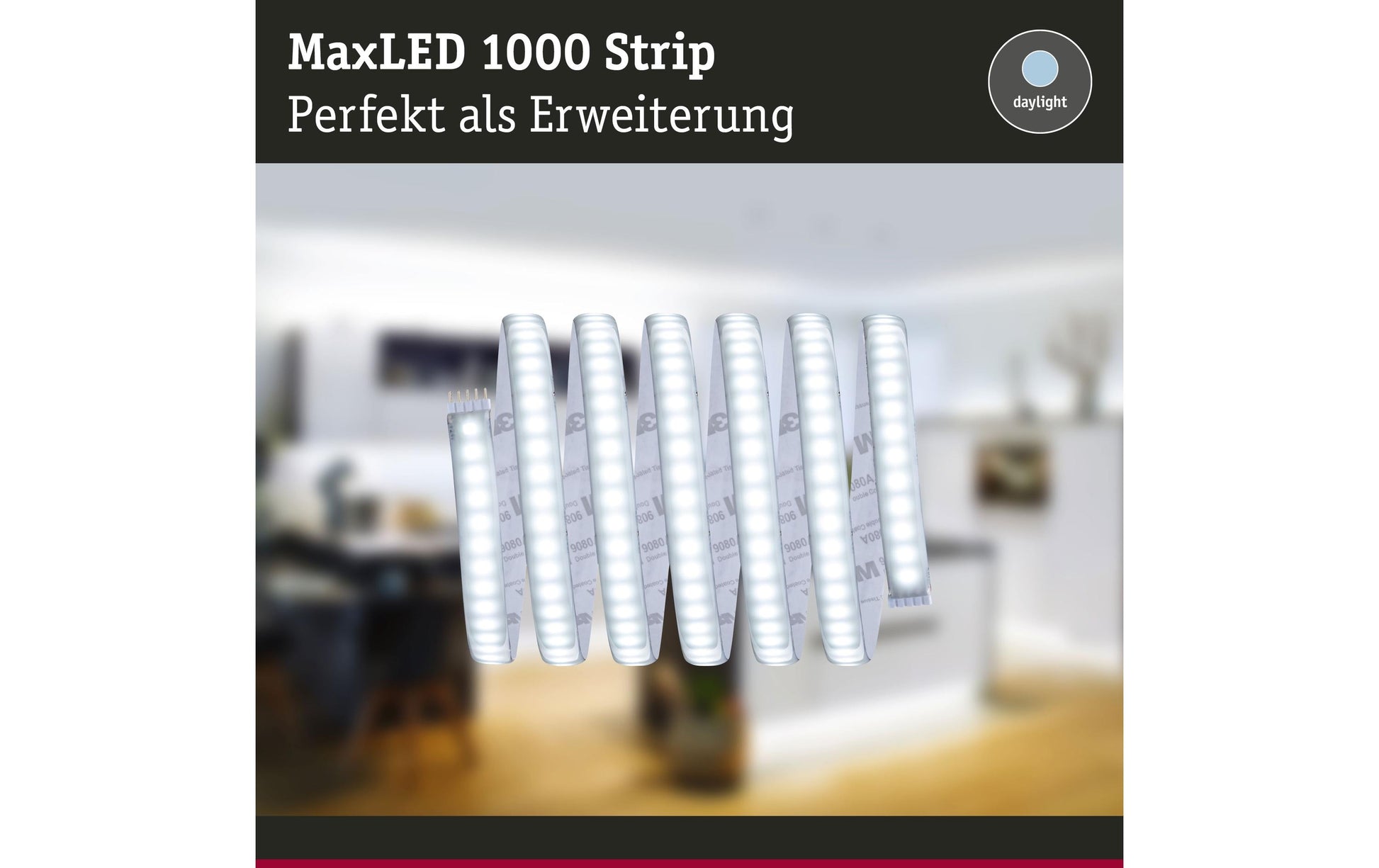 Paulmann LED-Strip/Leuchtstreifen 2,5 m – Kaltweiss 6500 K, 2750 lm, 29 W – IP44 – 1 Stk.