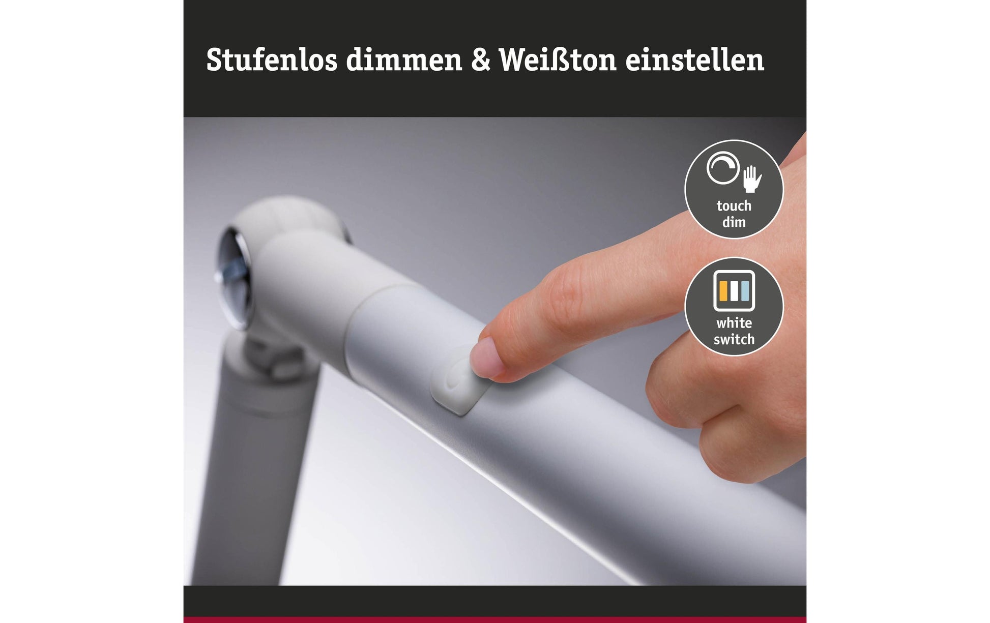 Paulmann LED Tischleuchte FlexBar – 700 lm, 10,6 W, 3000–6500 K, dimmbar, weiss