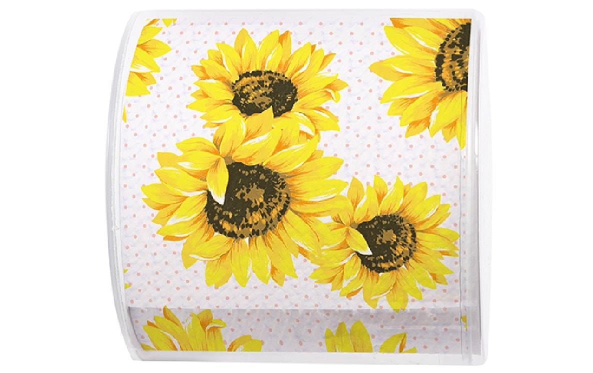 Paper + Design Motiv-Toilettenpapier – 3-lagig, Motiv Sonnenblumengarten, 200 Blatt/Rolle – 1 Rolle
