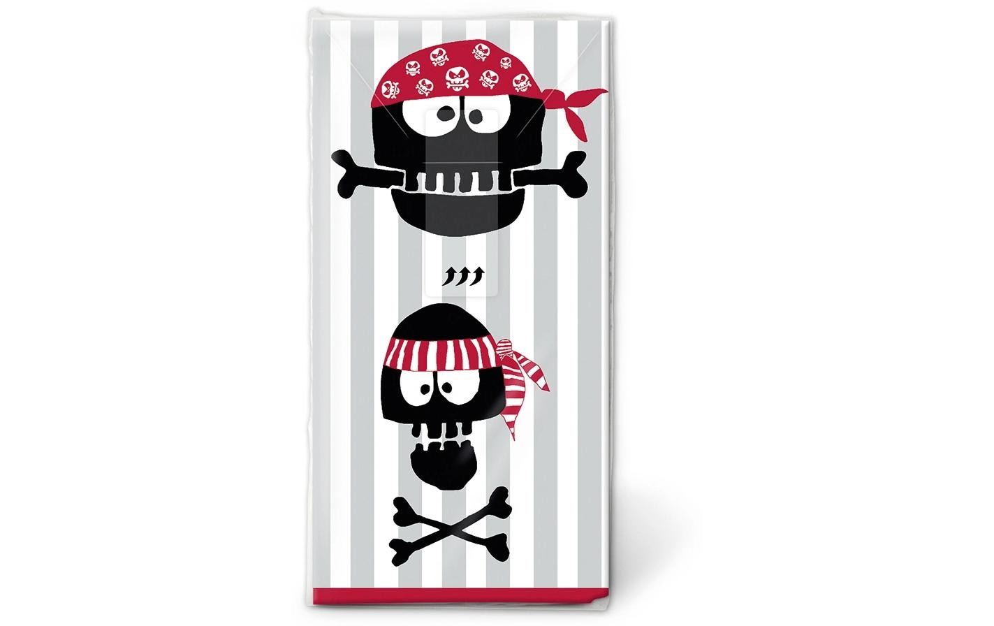 Paper + Design Taschentücher Pirates Ahoi – 4-lagig, 215 × 220 mm – 10 Taschentücher – FSC