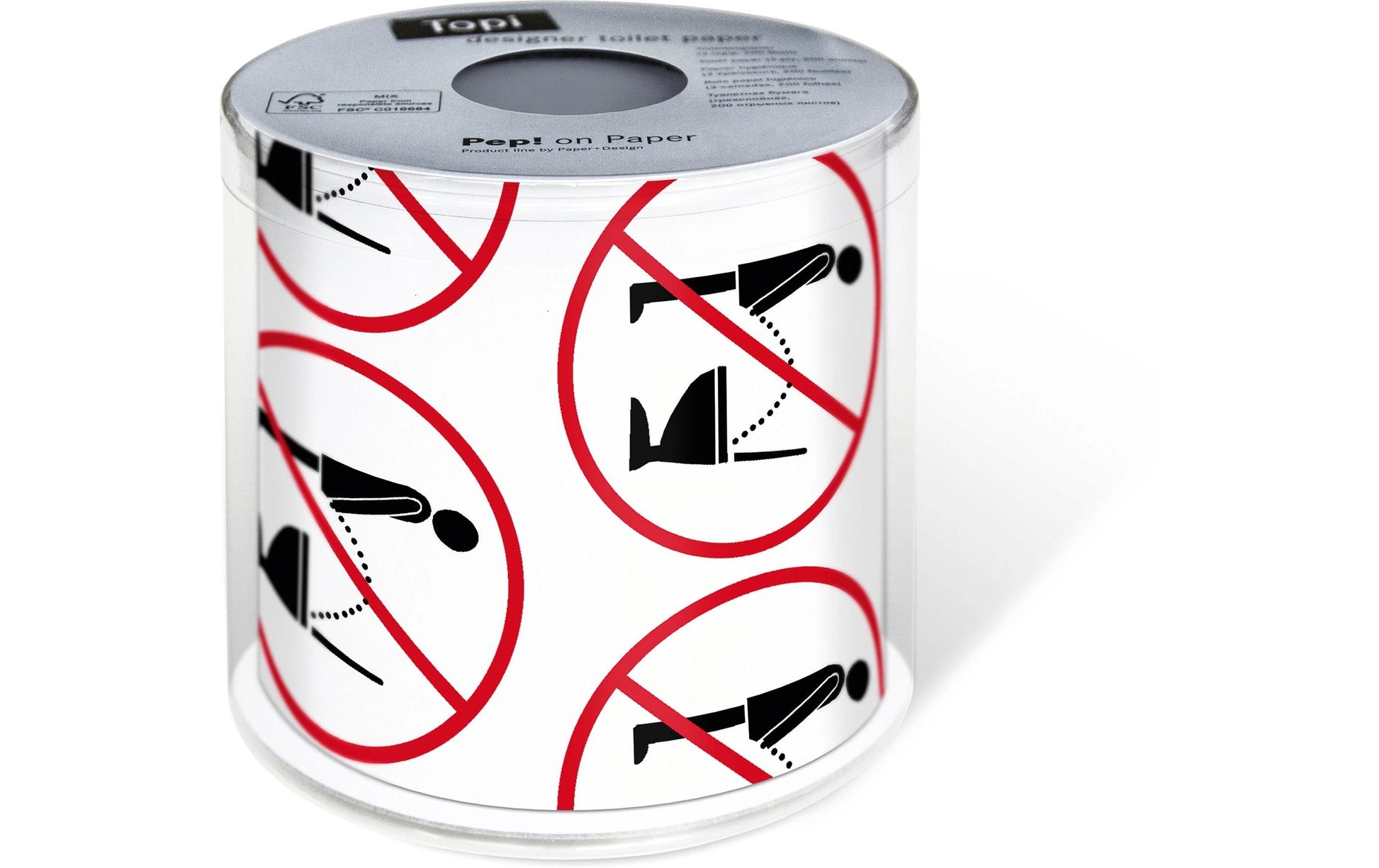 Paper + Design Motiv-Toilettenpapier – 3-lagig, Motiv Stop it, 200 Blatt/Rolle – 1 Rolle