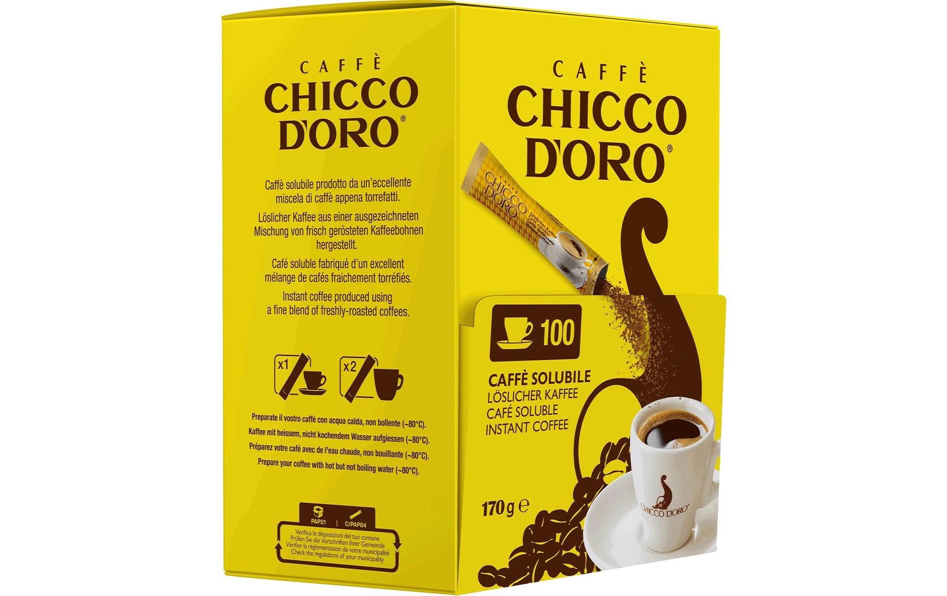 Chicco d'Oro Instantgetränk – Café Crème, 170 g, 100 Stück