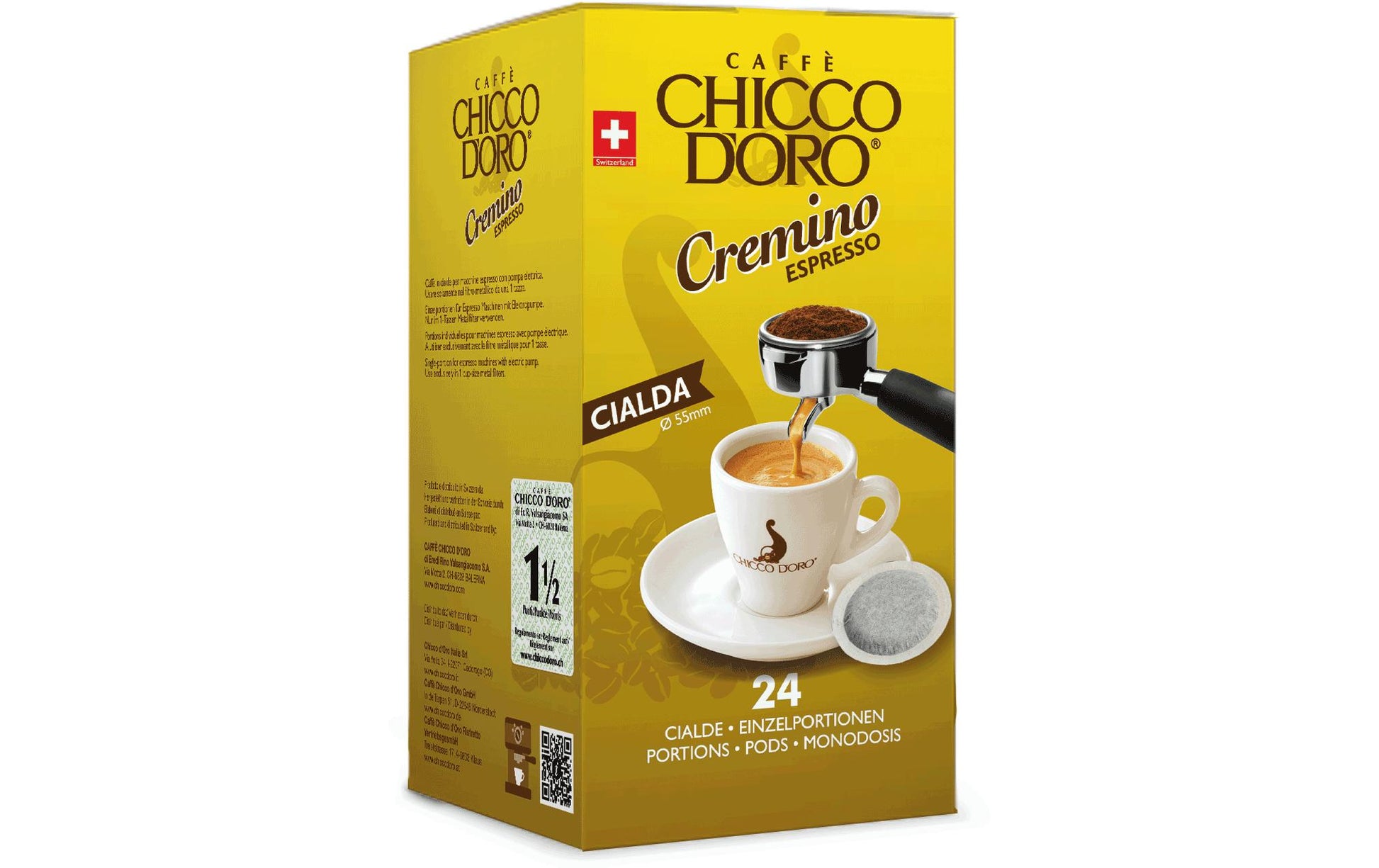 Chicco d'Oro Cremino – Kaffeepads – Café Crème, 24 Pads