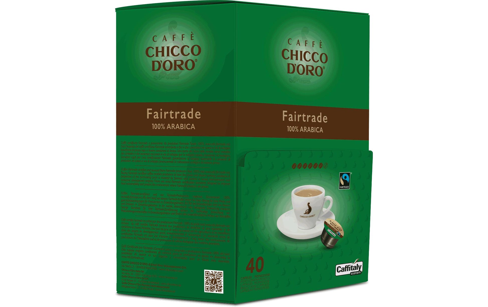 Chicco d'Oro Kaffeekapseln 100% Arabica Lungo – für Caffitaly – Intensität 4,5/7 – 40 Kapseln