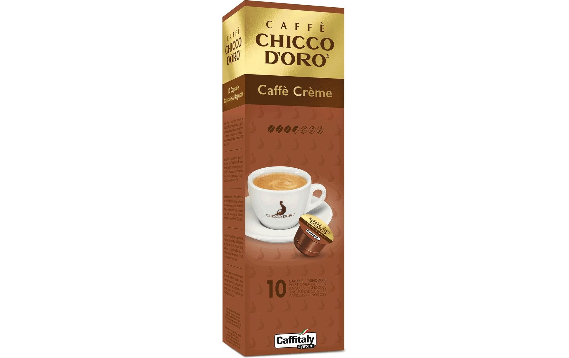 Chicco d'Oro Caffè Crème – Kapseln für Caffitaly – Intensität 4, 10 Kapseln