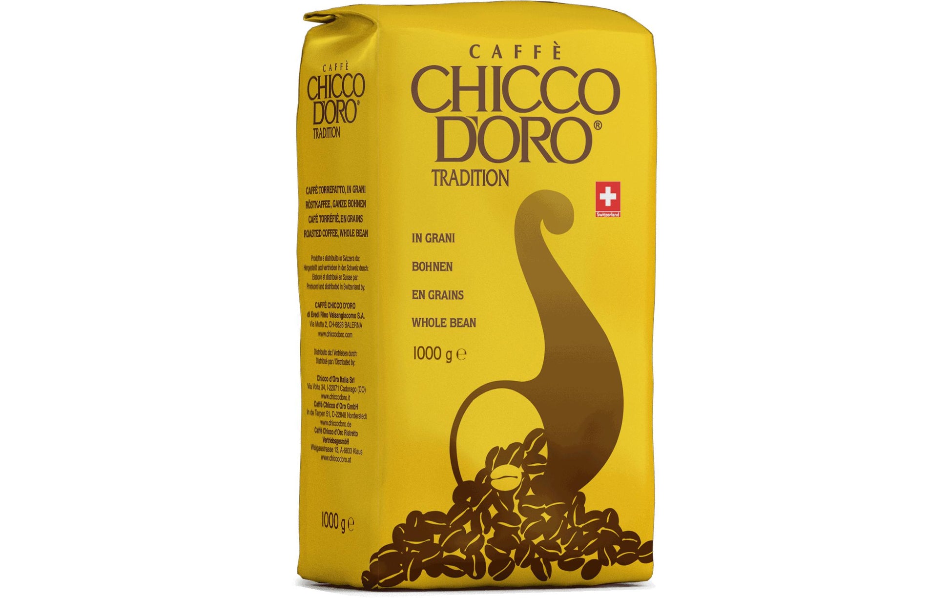 Chicco d'Oro Bohnenkaffee Tradition – 1 kg – Arabica – Röstgrad mittel – Intensität 4,5/7
