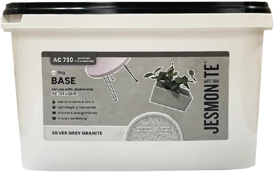 Jesmonite Modelliermasse, Pulverbasis A730, Silbergrau, 5,0 kg