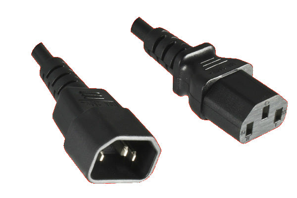 Diggelmann Netzkabel, IEC C13 auf IEC C14, halogenfrei, 3 m, schwarz