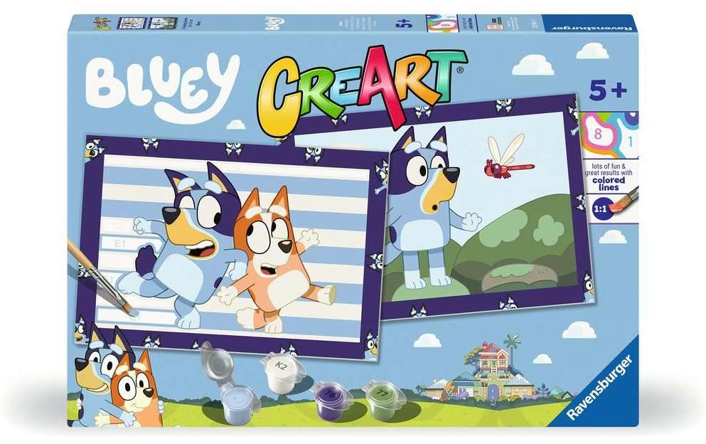 Ravensburger CreArt – Malen-nach-Zahlen-Set – Bluey – 1-teilig – ab 5 Jahren