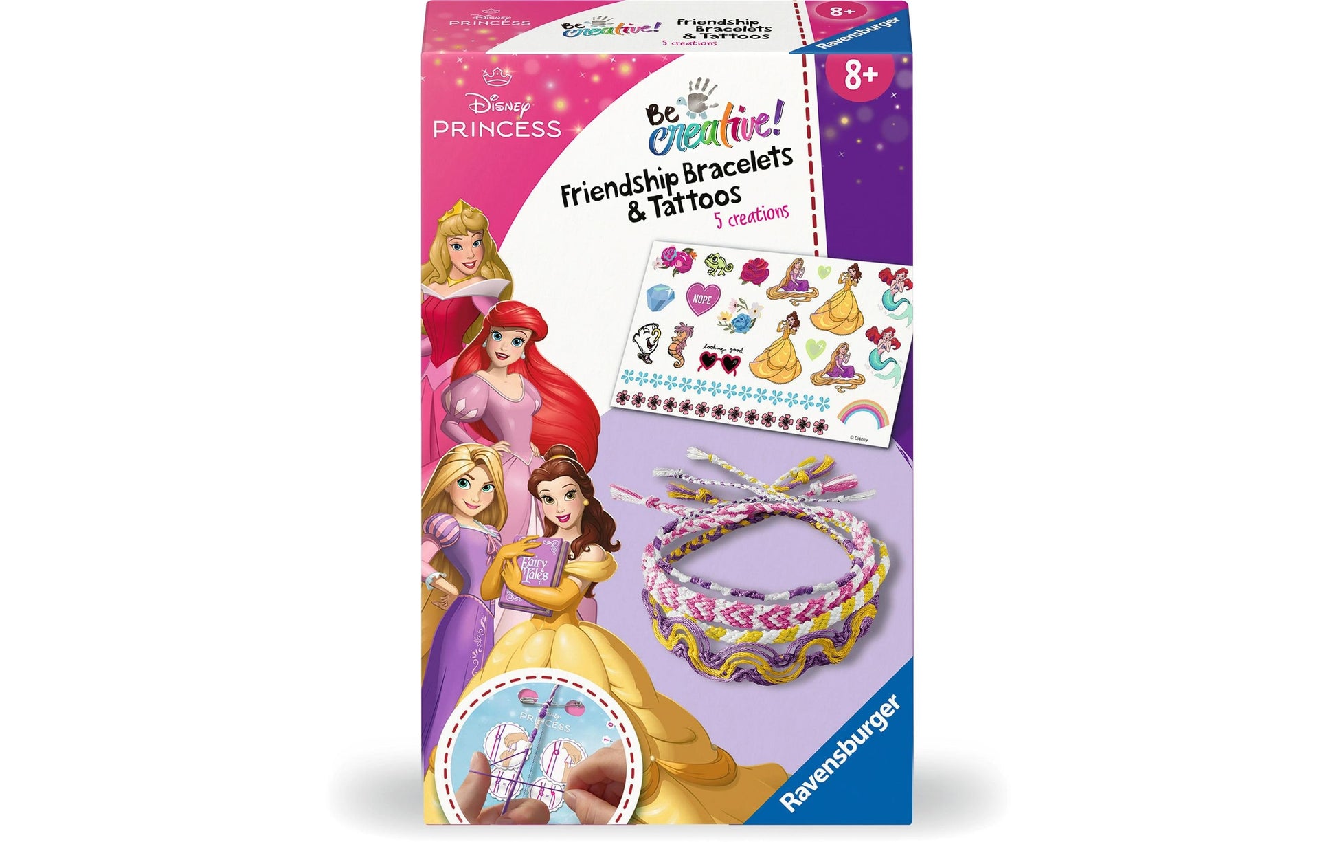 Ravensburger BeCreative – Bastelset (Armbänder) – Disney Princess – ab 8 Jahren