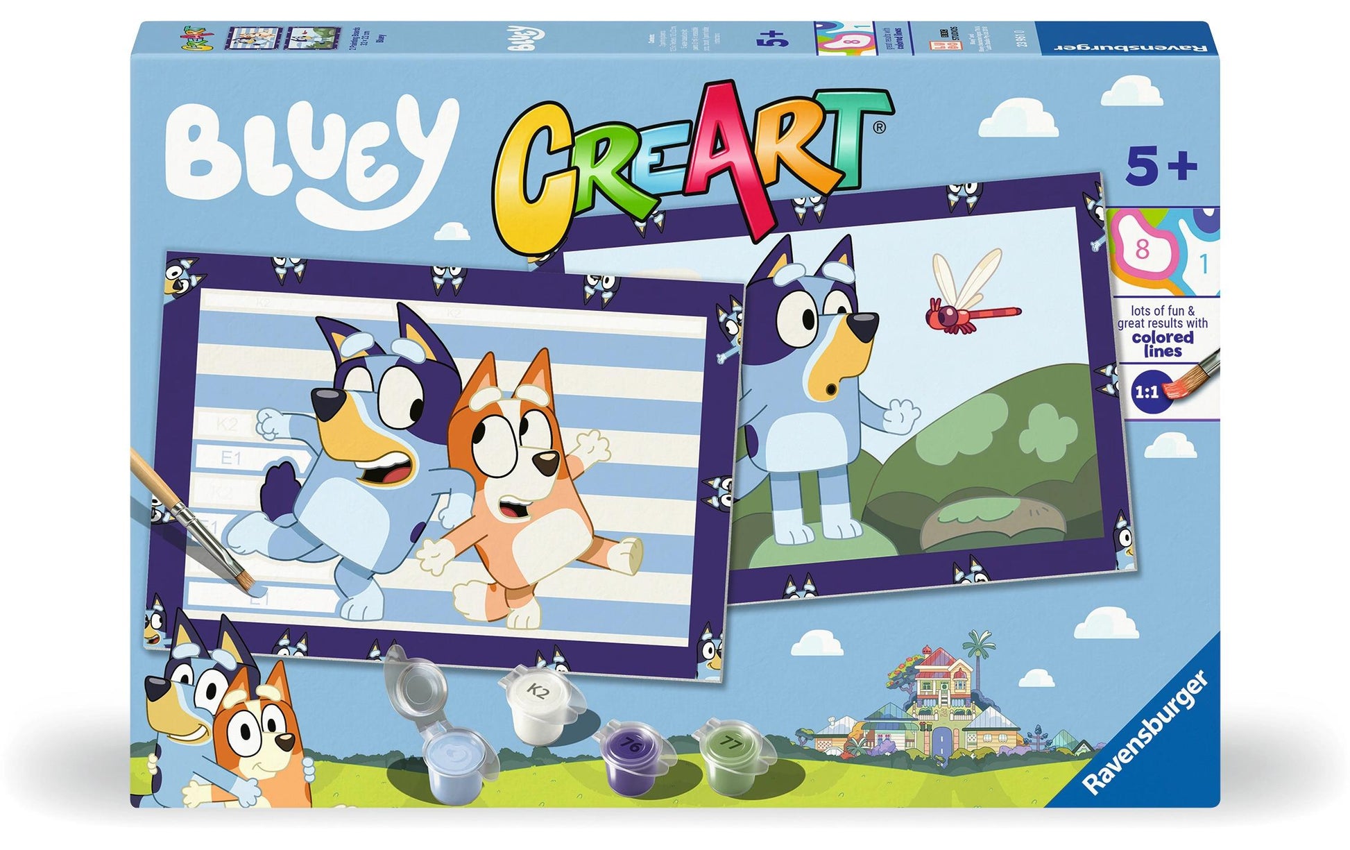 Ravensburger CreArt – Malen-nach-Zahlen-Set – Bluey – 1-teilig – ab 5 Jahren