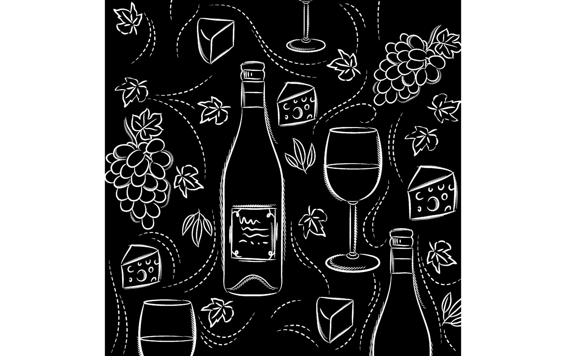 Paper + Design Servietten Wine and Cheese – 33 × 33 cm, 3-lagig – 20 Stück