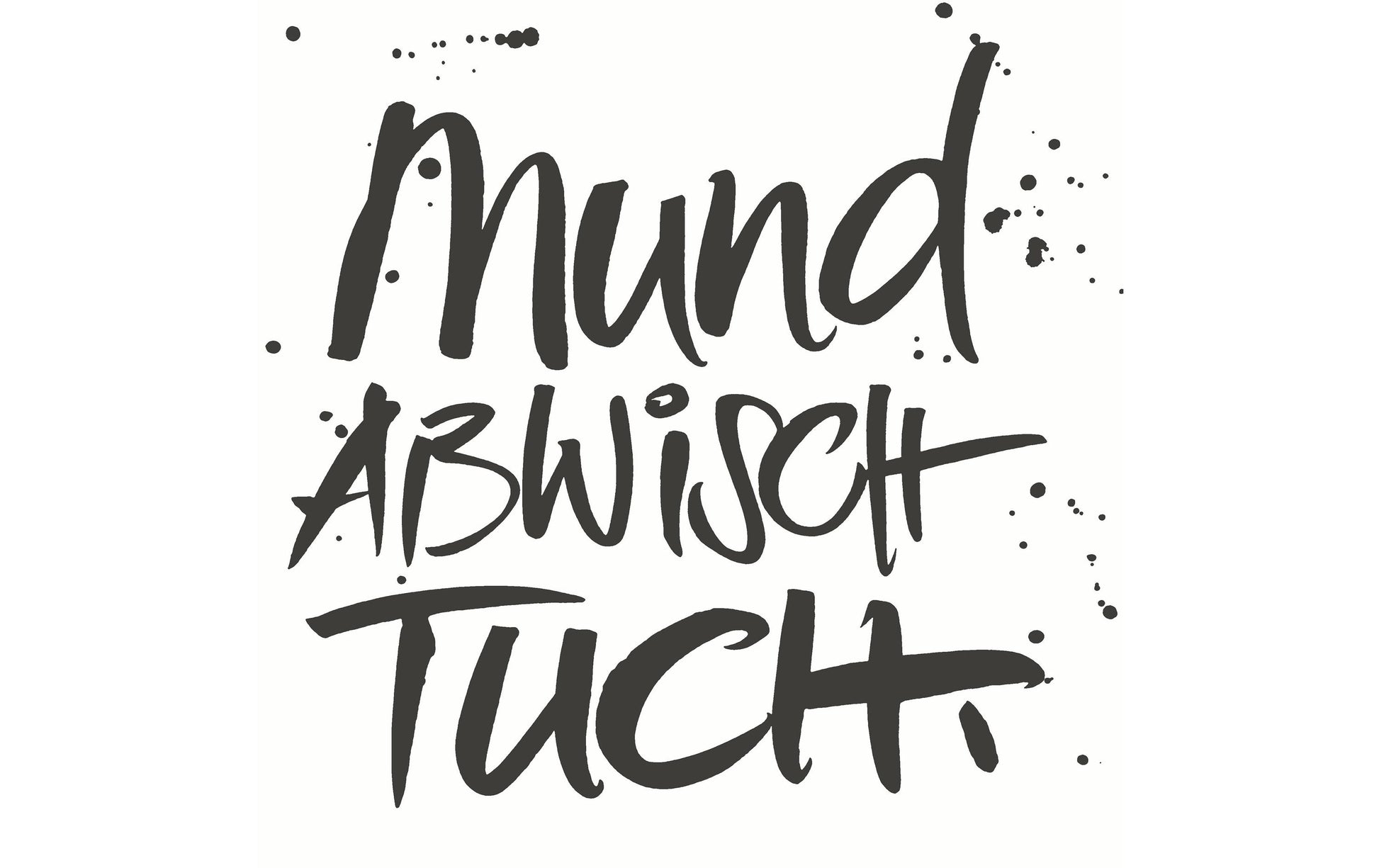Paper + Design Servietten mit Schriftzug schwarz/weiss – 33 × 33 cm, 3-lagig – 20 Stück
