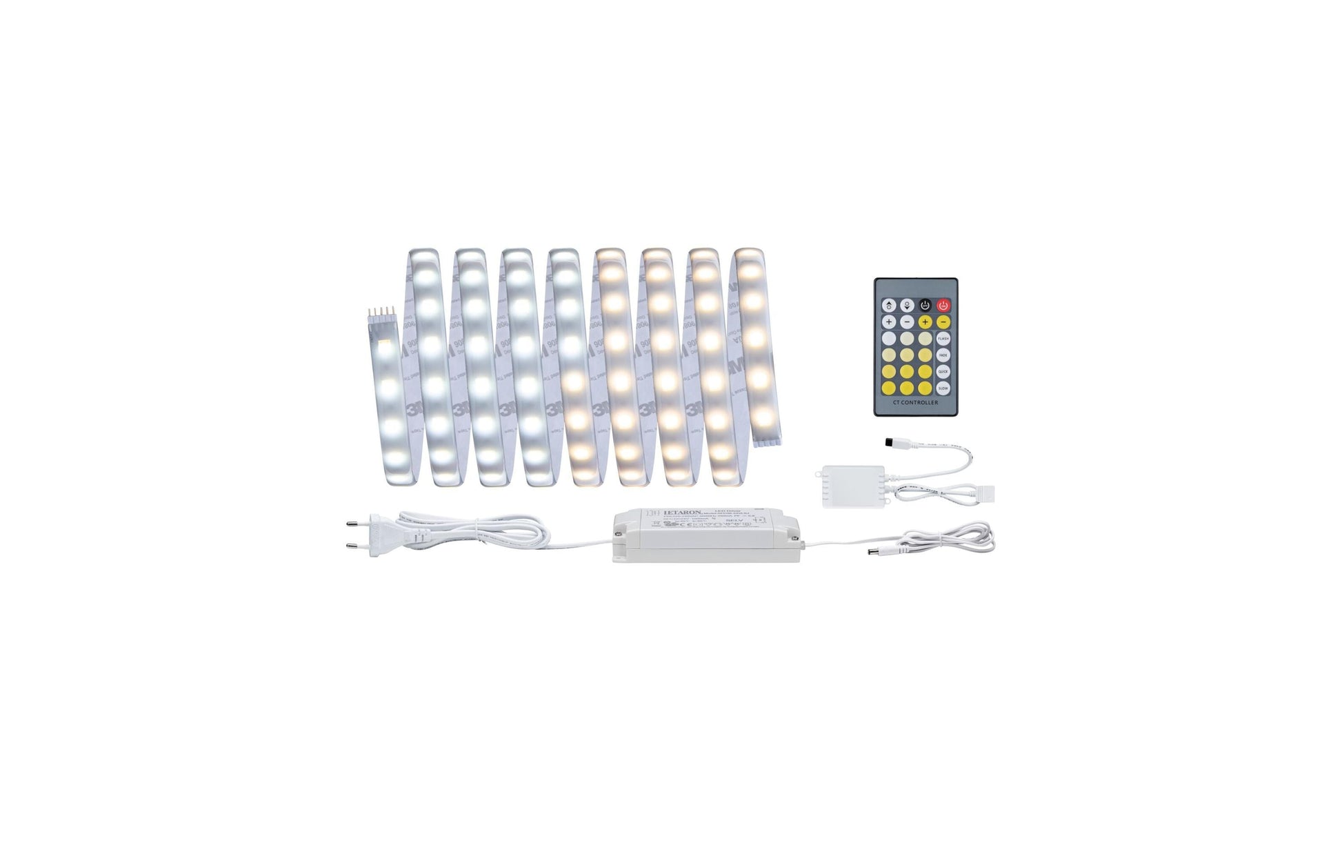 Paulmann LED-Strip MaxLED 500 TW – Starter-Set, 3 m, 1740 lm, 20 W, 3000–6500 K, dimmbar, weiss