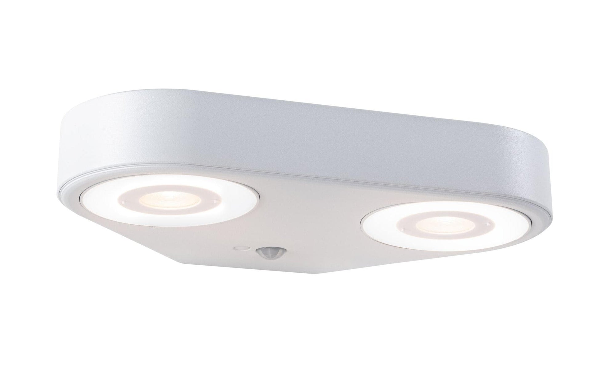 Paulmann Aussenwandleuchte – 8 W, Warmweiss, 3000 K, IP44, Netzbetrieb, mit Bewegungsmelder, Weiss, Aluminium