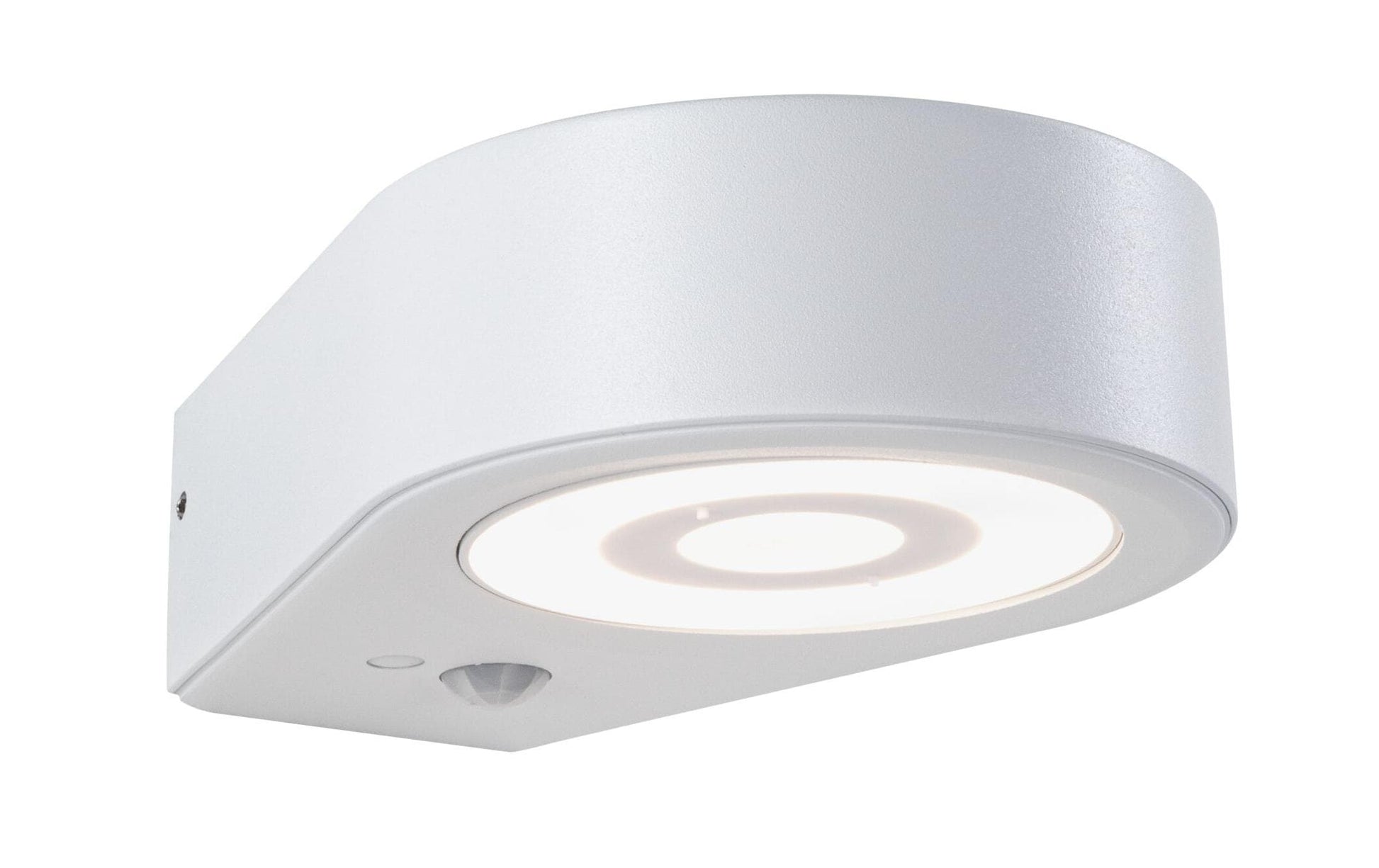Paulmann Aussenwandleuchte – Warmweiss, 3000 K – IP44 – Netzbetrieb – mit Bewegungsmelder – Weiss, Aluminium