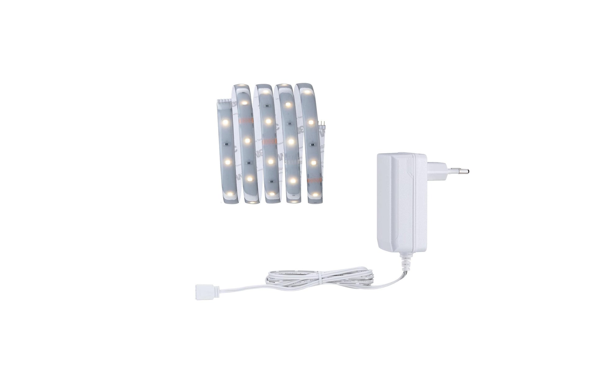 Paulmann LED-Strip MaxLED 250 Basisset – 1,5 m, 450 lm, 6 W, 2700 K, dimmbar, IP44, weiss, inkl. Netzteil