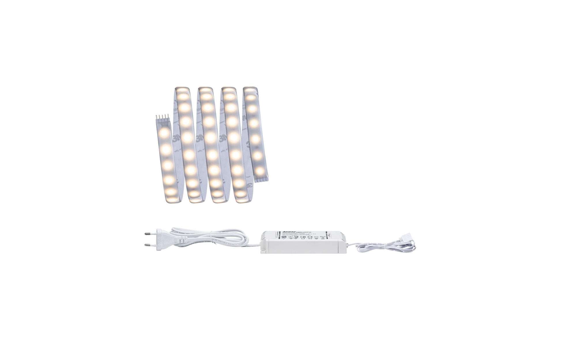 Paulmann LED-Strip MaxLED 500 – 1,5 m, 825 lm, 10 W, 2700 K, dimmbar, weiss, mit Netzteil