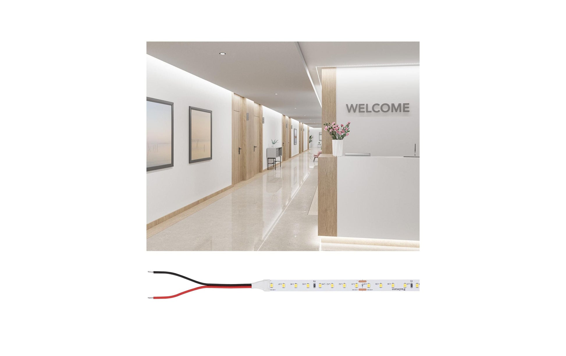 Paulmann LED-Strip Gold ProLED – 10 m, 7900 lm, 55 W, 4000 K, dimmbar, weiss
