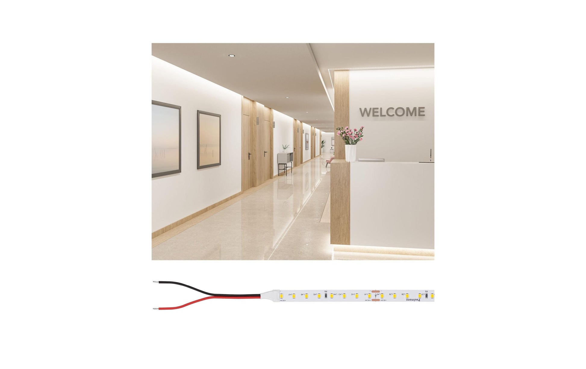 Paulmann LED-Strip – 5 m, 3750 lm, 30 W, 3000 K, dimmbar, 24 V, weiss