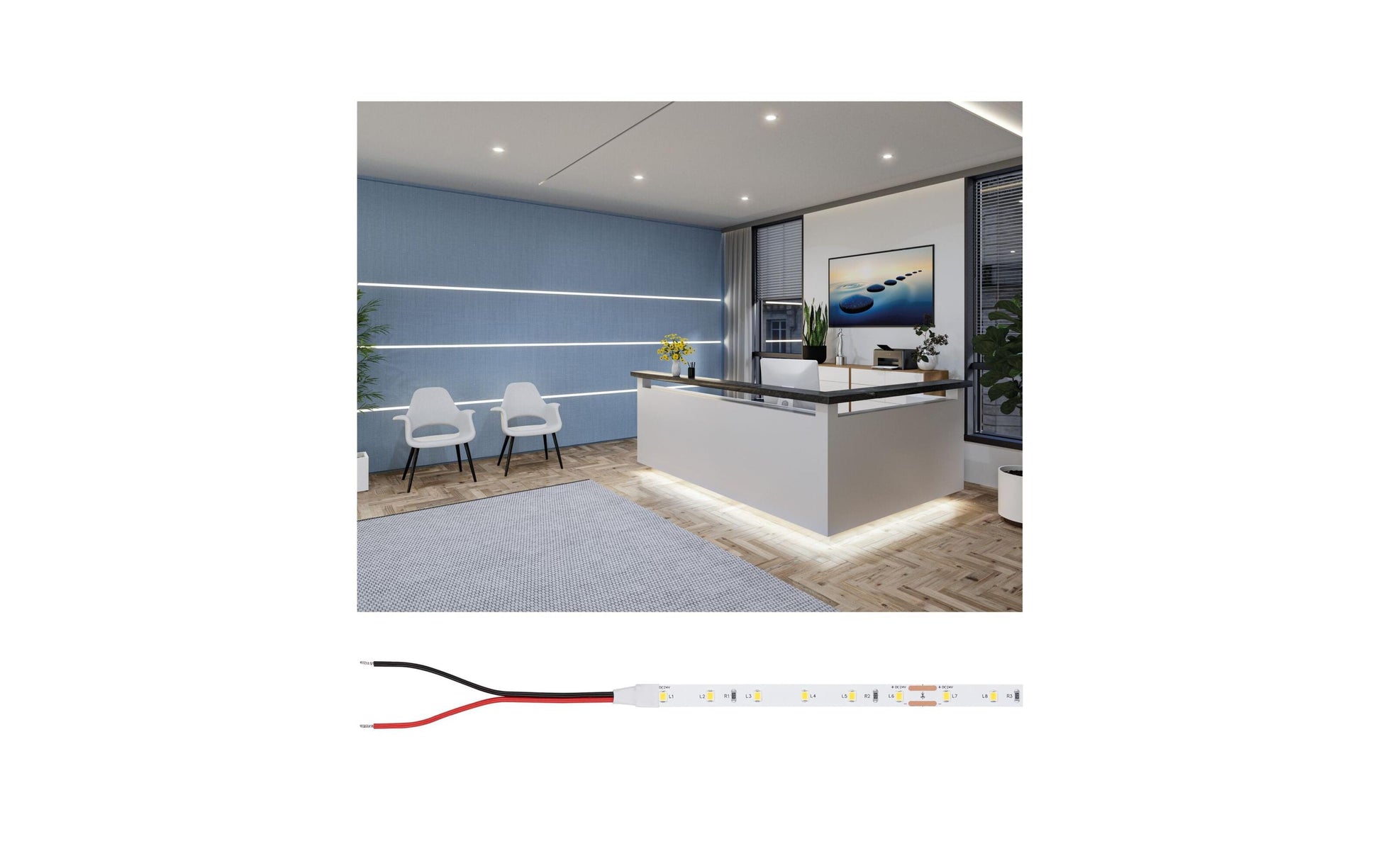 Paulmann LED-Strip – 5 m, 2100 lm, 22 W, Neutralweiss (4000 K), dimmbar, weiss