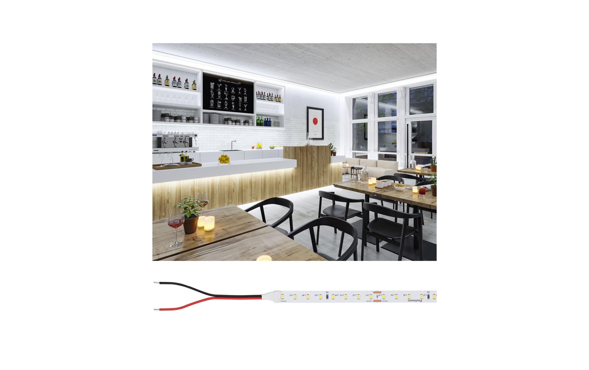 Paulmann LED-Strip – 10 m, 7500 lm, 42 W, 4000 K, dimmbar, weiss