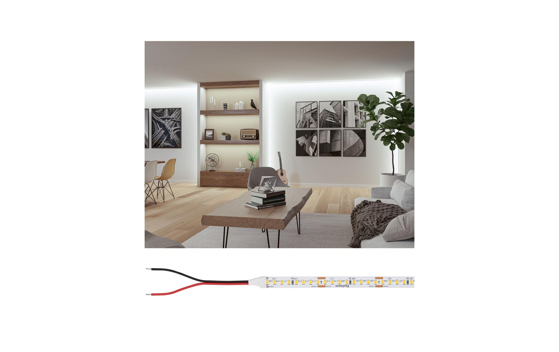 Paulmann LED-Strip Silber P150 840 – 5 m, 7650 lm, 50 W, 4000 K, dimmbar, weiss