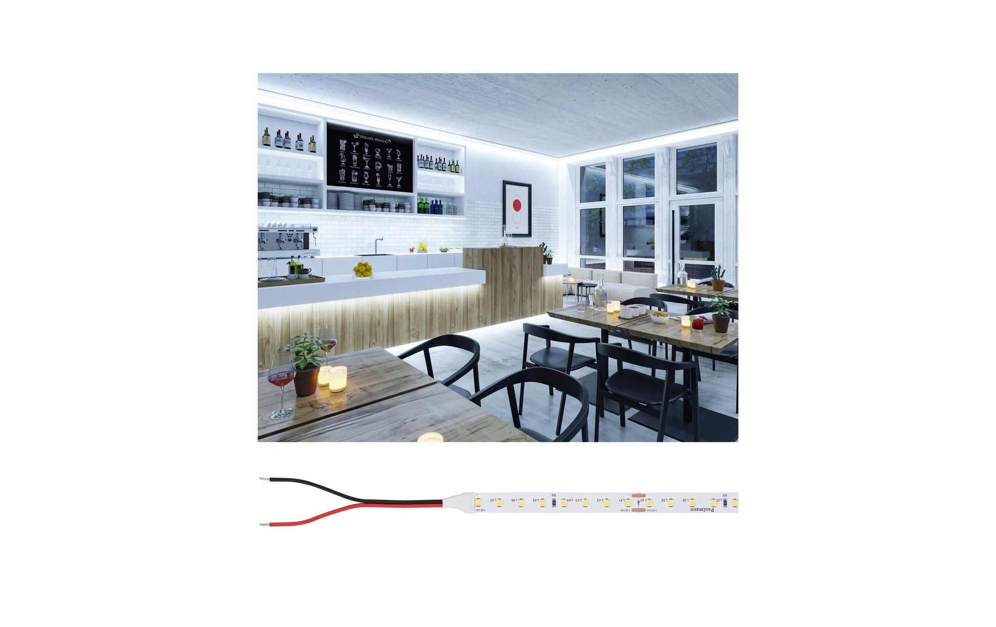Paulmann LED-Strip Silver ProLED – 5 m, 3750 lm, 23 W, 6500 K, dimmbar, weiss, ohne Netzteil