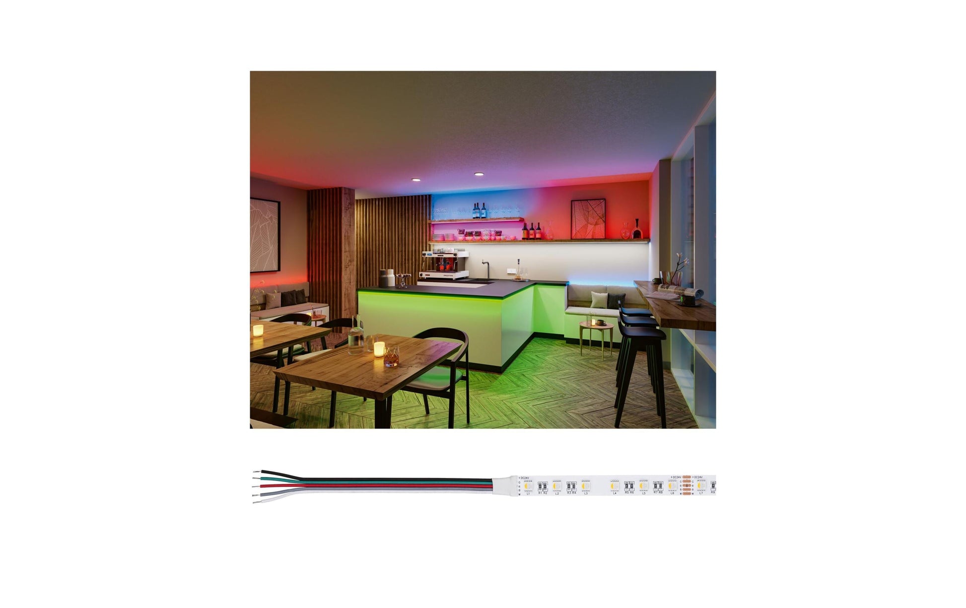 Paulmann LED-Strip – 5 m, 1500 lm, 75 W, RGBW, dimmbar, weiss