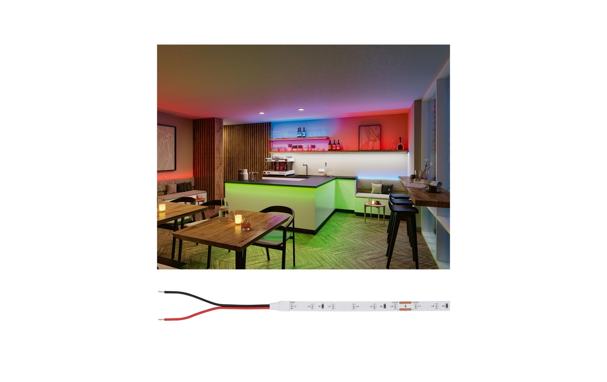 Paulmann LED-Strip – 5 m, 300 lm, 20 W, blau, dimmbar, weiss