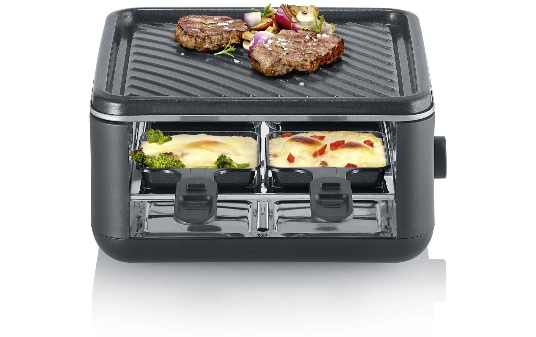 Severin Raclette RG 2360 – 4 Personen, Keramik-Grillplatte, 800 W – schwarz