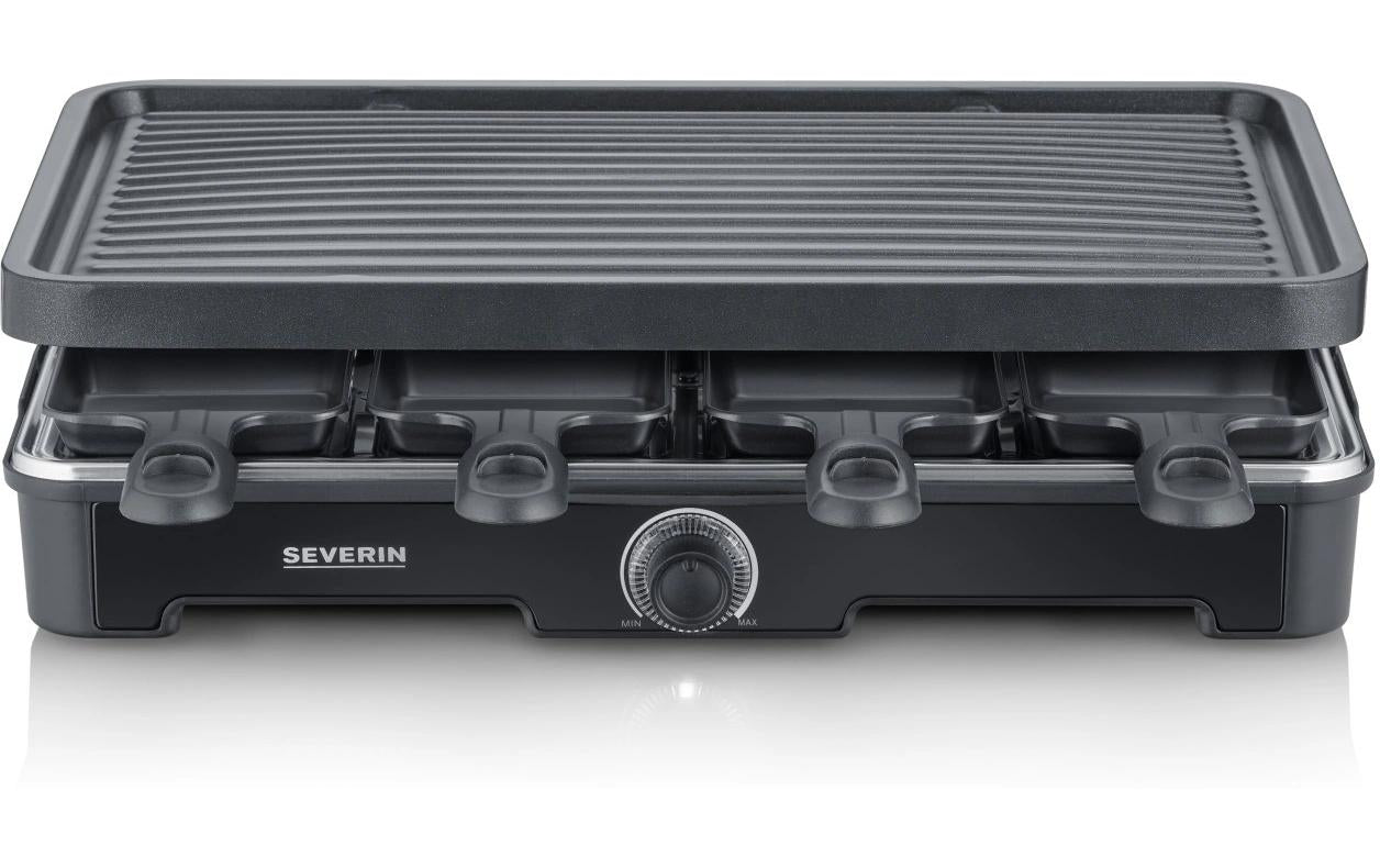 Severin Raclette RG 9670 – 8 Personen, 1400 W, Keramik-Grillplatte – schwarz