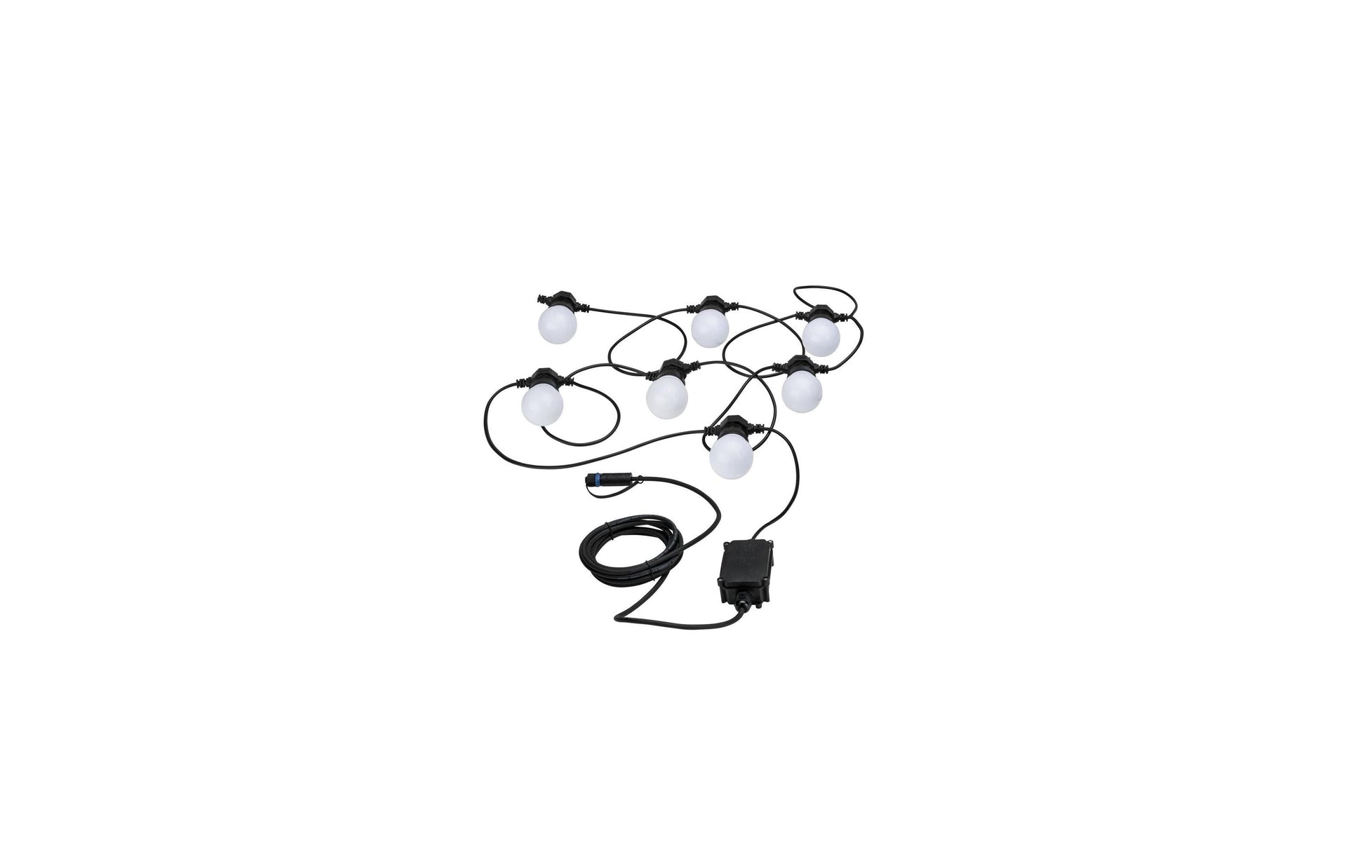 Paulmann Lichterkette – 25 lm, 1 W – Warmweiss, 3000 K – IP44 – Netzbetrieb – dimmbar – Schwarz – Kunststoff