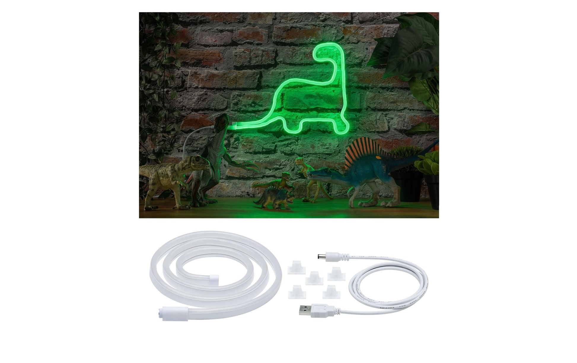 Paulmann LED-Strip Neon Colorflex – 1 m, 10 lm, 4,5 W, grün, weiss, USB