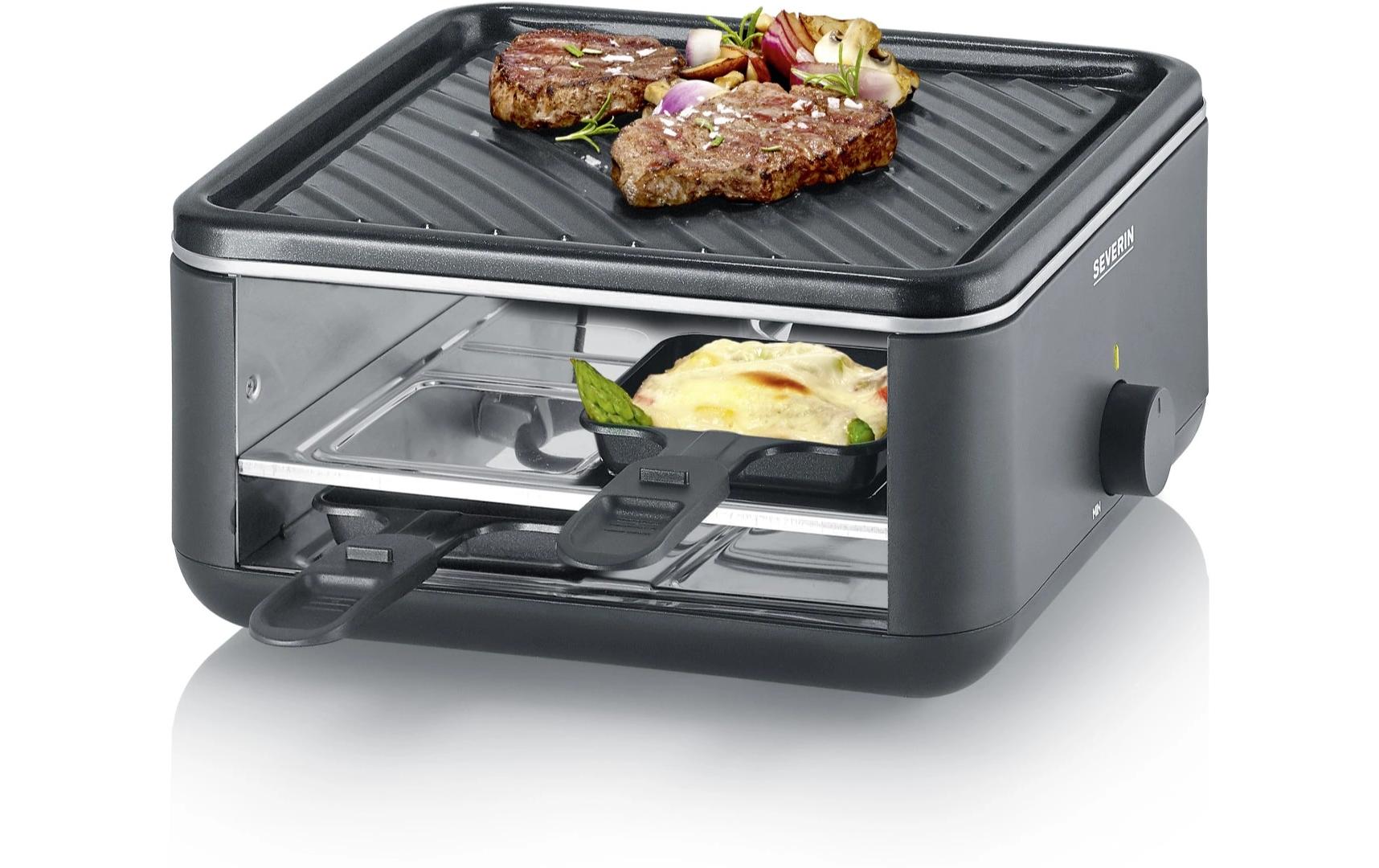 Severin Raclette RG 2360 – 4 Personen, Keramik-Grillplatte, 800 W – schwarz