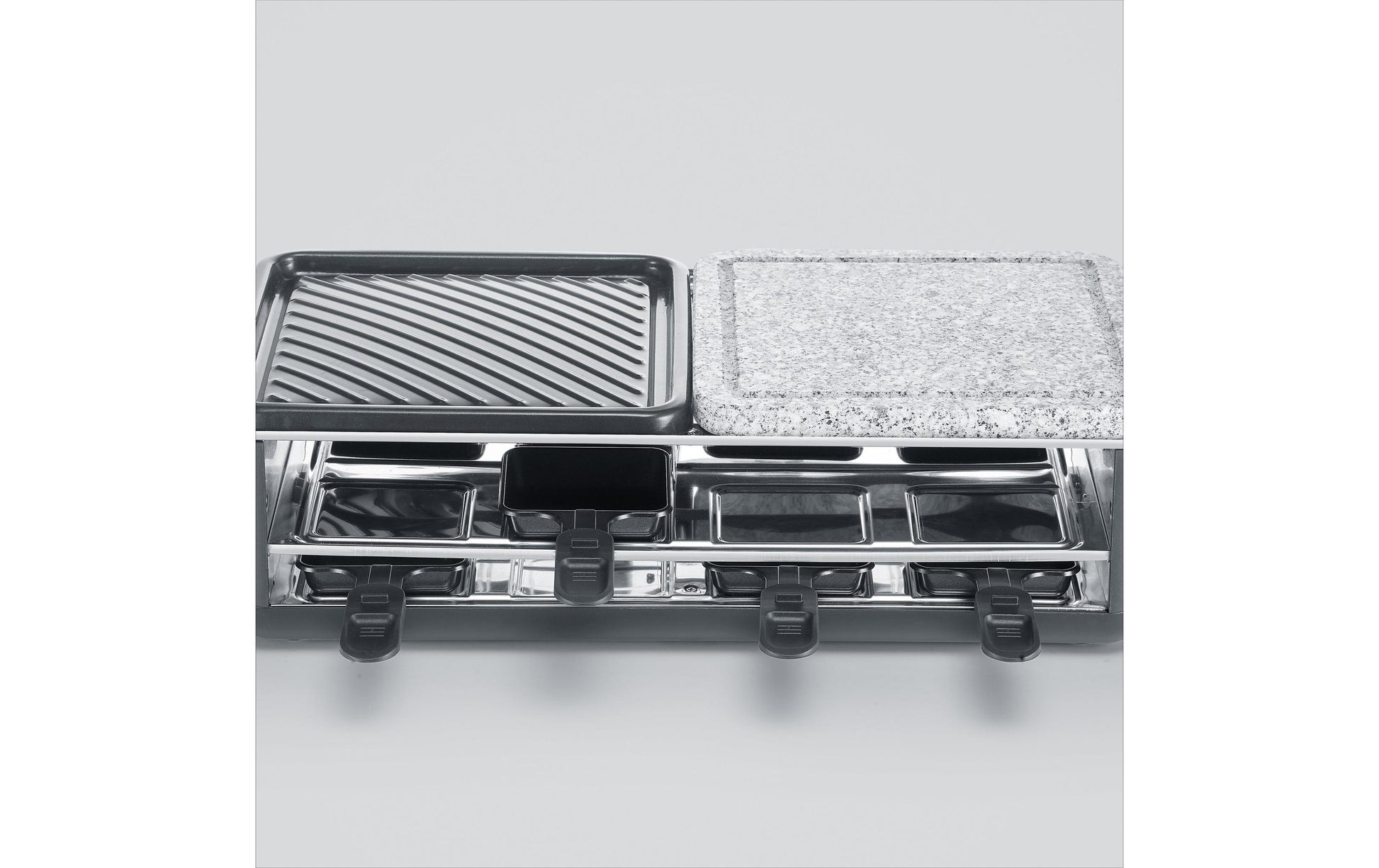 Severin Raclette-Grill RG 2366 – 8 Personen, Naturstein, 1300 W – schwarz