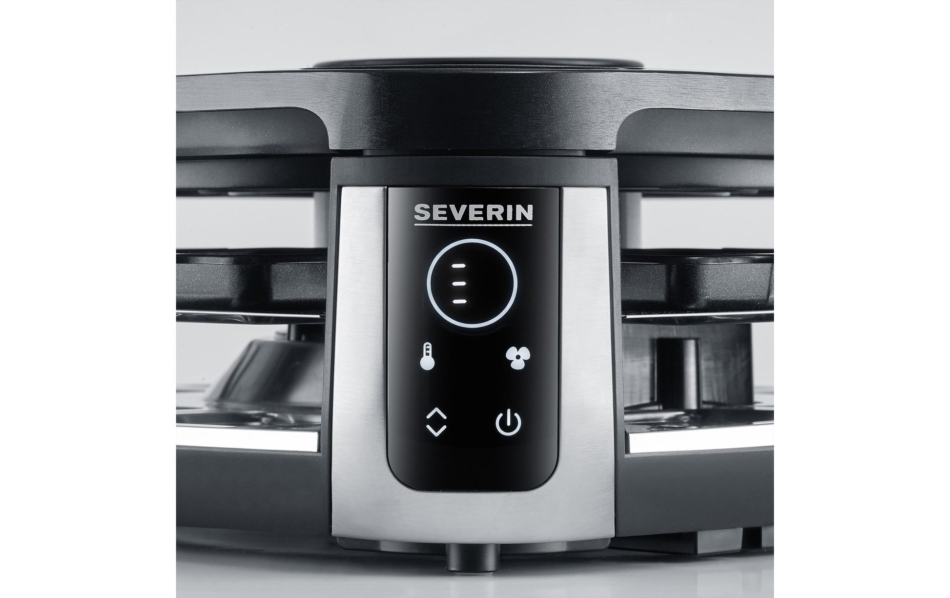 Severin Raclette-Grill RG 2379 – 8 Personen, Keramikbeschichtet, 1900 W – Schwarz/Silber