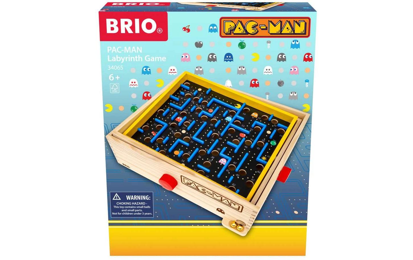 BRIO Pac-Man Labyrinth – Brettspiel, 2–4 Spieler, ab 6 Jahren, EN