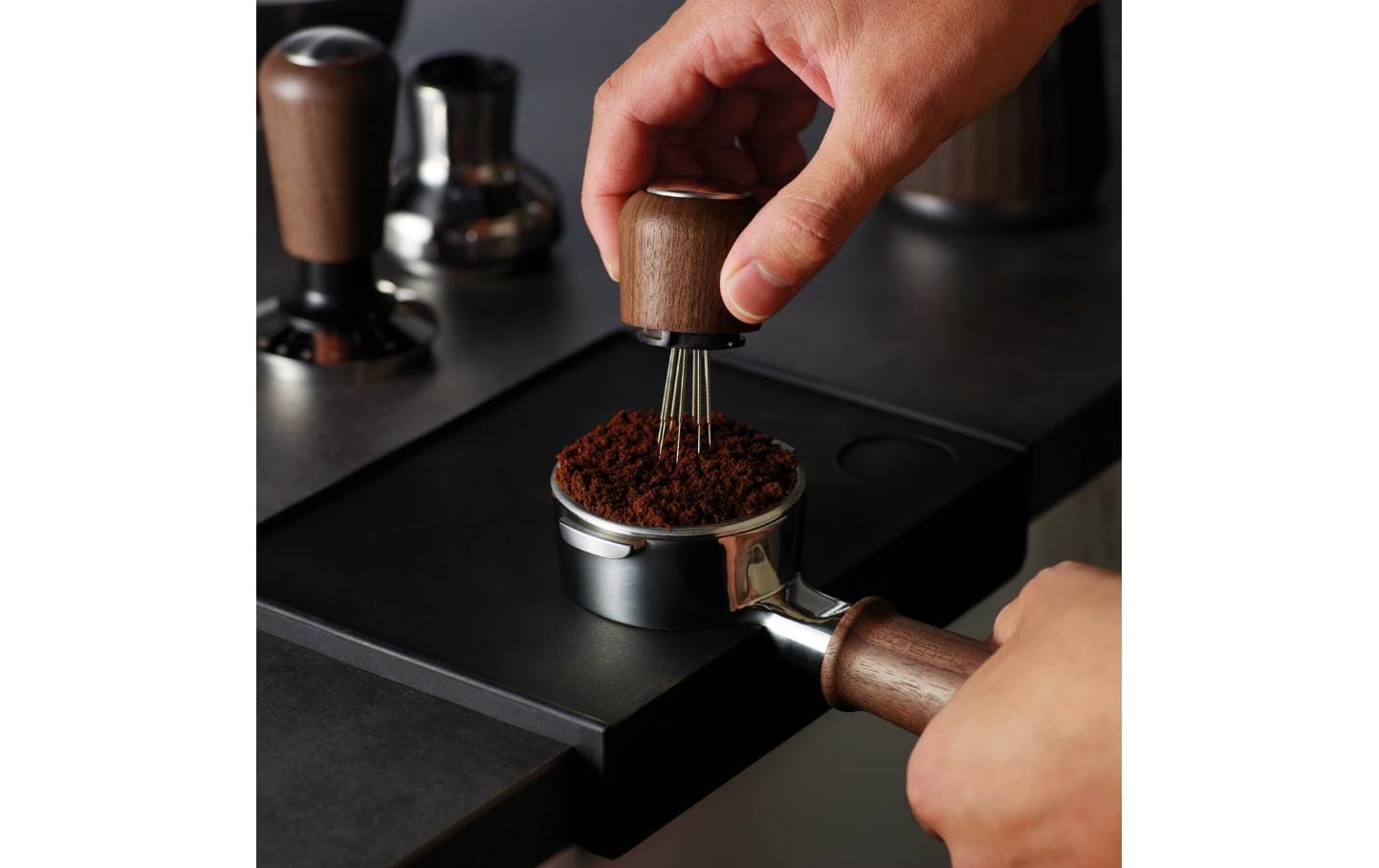 Sage Tamper – Ø 5,4 cm – für 54 mm Siebträger – Walnuss/Edelstahl
