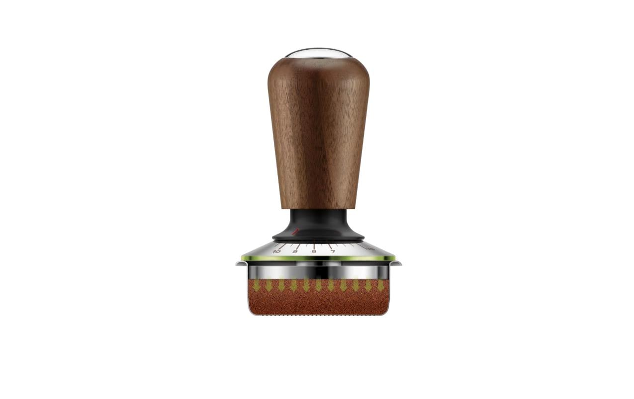 Sage Stampfer Force Gauge Tamper 58 – Ø 5,8 cm, Walnussholz/Edelstahl, für 58 mm Siebträger