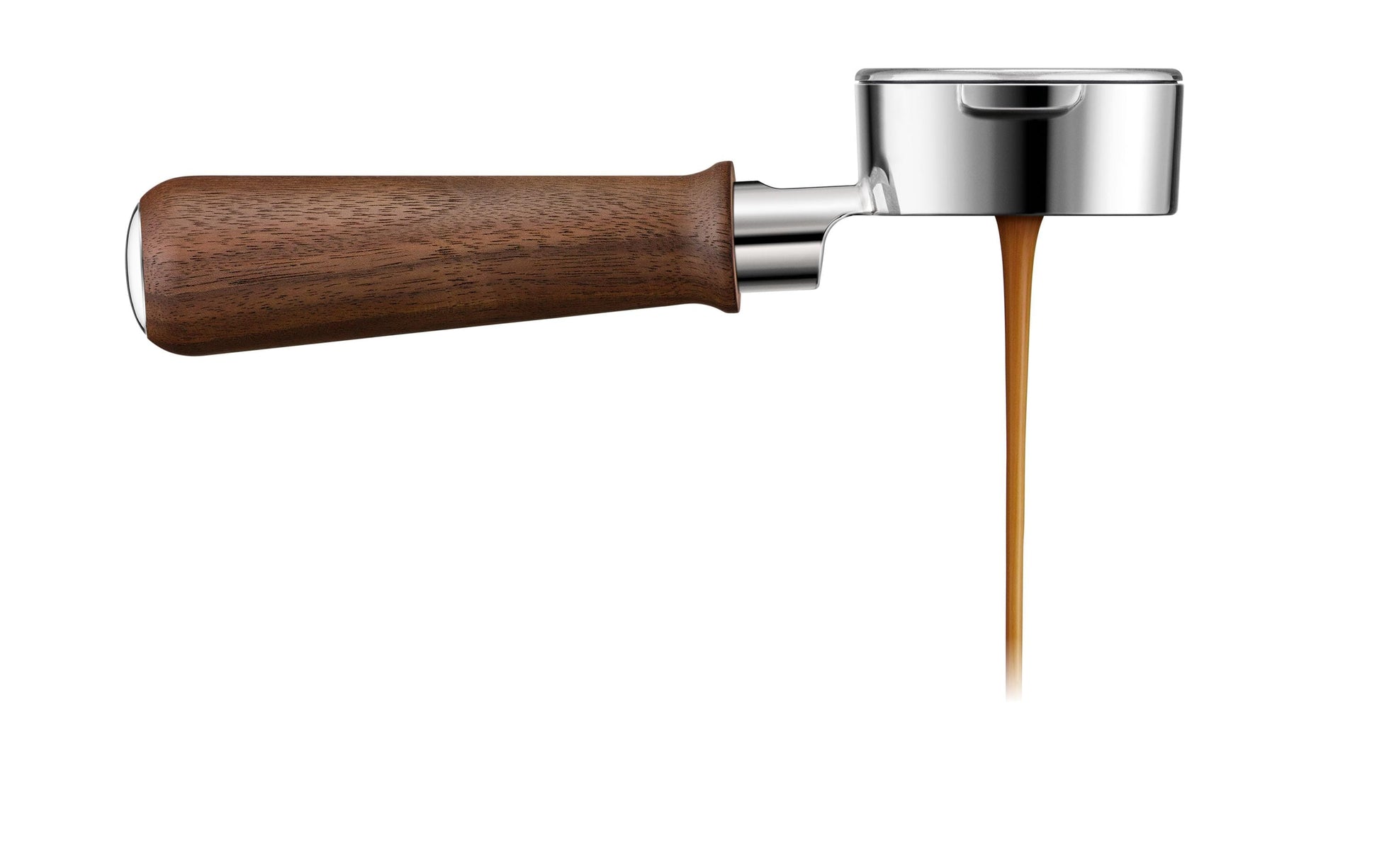 Sage Filtergriff Naked Portafilter – für 58 mm Siebträger, Edelstahl/Walnuss